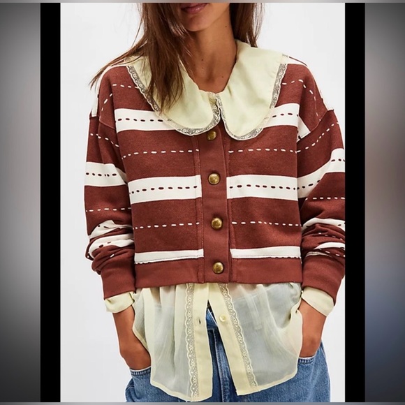 Free people Grace Printed Cardi, Small NWT - Picture 2 of 6